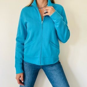 FACONNABLE Blue Zip Up Sweater Jacket